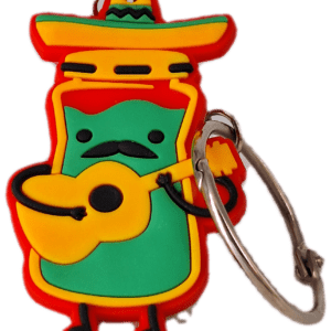 Guitar Player Figurine Keyring