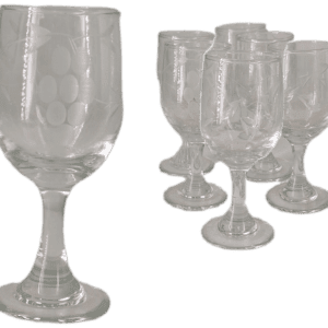 Six Cut Glass Crystal Sherry Glasses